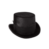 night frights vampire attire gothic victorian black velvet top hat with tulle