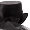 night frights vampire attire gothic victorian black velvet top hat with tulle