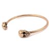 night frights dual skull cuff bracelet rose gold 2