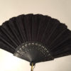gothic black sequin victorian wedding fan reverse