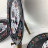 Night Frights Black Sugar Skull Day of the Dead Appetizer Dessert Salad Plate Side View