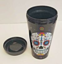 night frights sugar skull day of the dead insulated tumbler cup lid