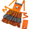 night frights embroidered gothic halloween skull apron with tea hand towel