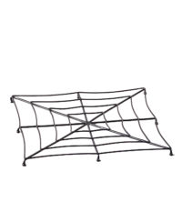 Night Frights Black Metal Spider Web Cobweb Cake Plate Stand Trivet