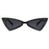 night frights retro vintage space age angular triangle black silver sunglasses