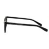 Retro Space Age Angular Triangle Sunglasses Black Silver