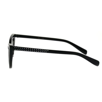 Retro Space Age Angular Triangle Sunglasses Black Silver