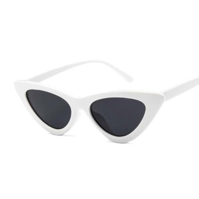 night frights cat eye retro 1950s sunglasses white