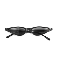 night frights retro vintage 1960s vampire narrow cat eye goth sunglasses black