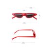 night frights narrow retro vintage 1950s sunglasses red specifications measurements